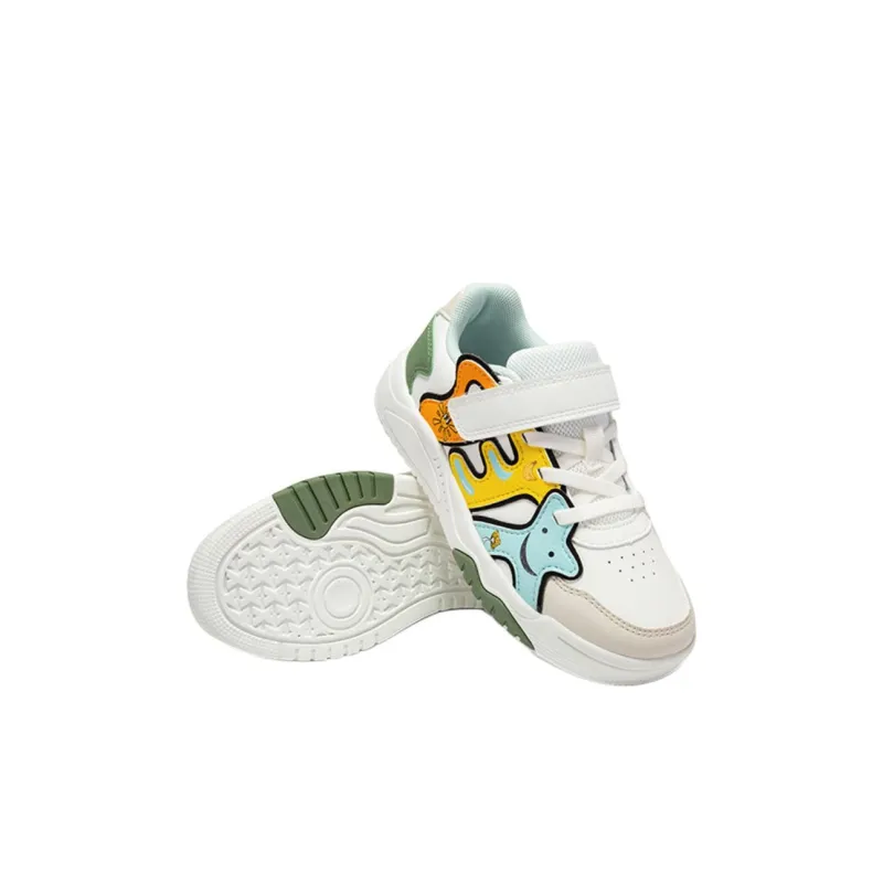 XTEP Anti Slip Wear Resistant Low Top Kids Lifestyle Shoes White Children Aged 3 7 Years Old-4