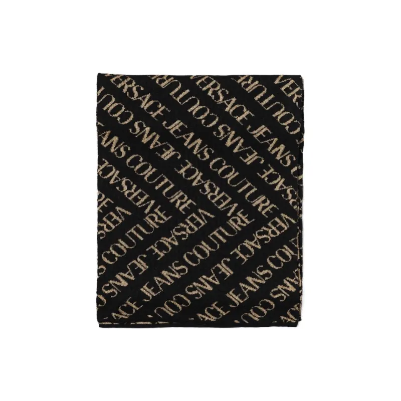 VERSACE Logo-jacquard Knitted Scarf-3