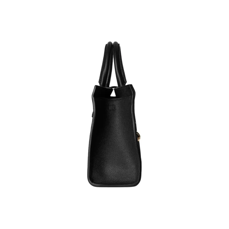 GUCCI Grained Leather Tote Bag Shopping Bag Handbag Medium Size Women's Black-3