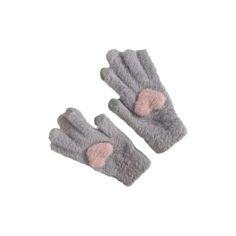 Mulinsen Polyester Knit Gloves Women's Pink-9