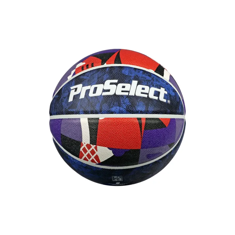 ProSelect PU Basketball Multicolor Patchwork Size 7 Training Competition Unisex-1