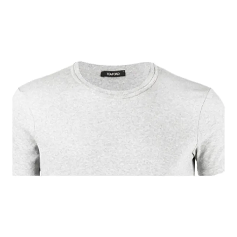 TOM FORD Logo Patch Crew Neck T shirt-5