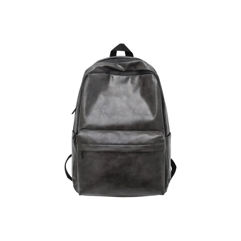 Travel PU Backpack Regular Unisex Black/Gray/Coffee-9