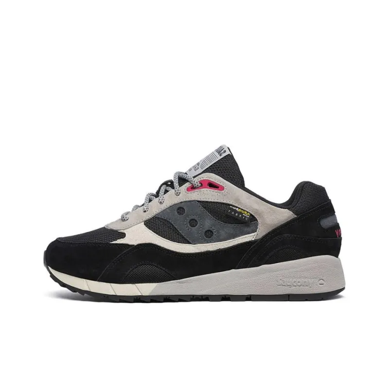 Saucony Shadow 6000 Anti Slip Wear Resistant Low Top Running Shoes Unisex Black-0