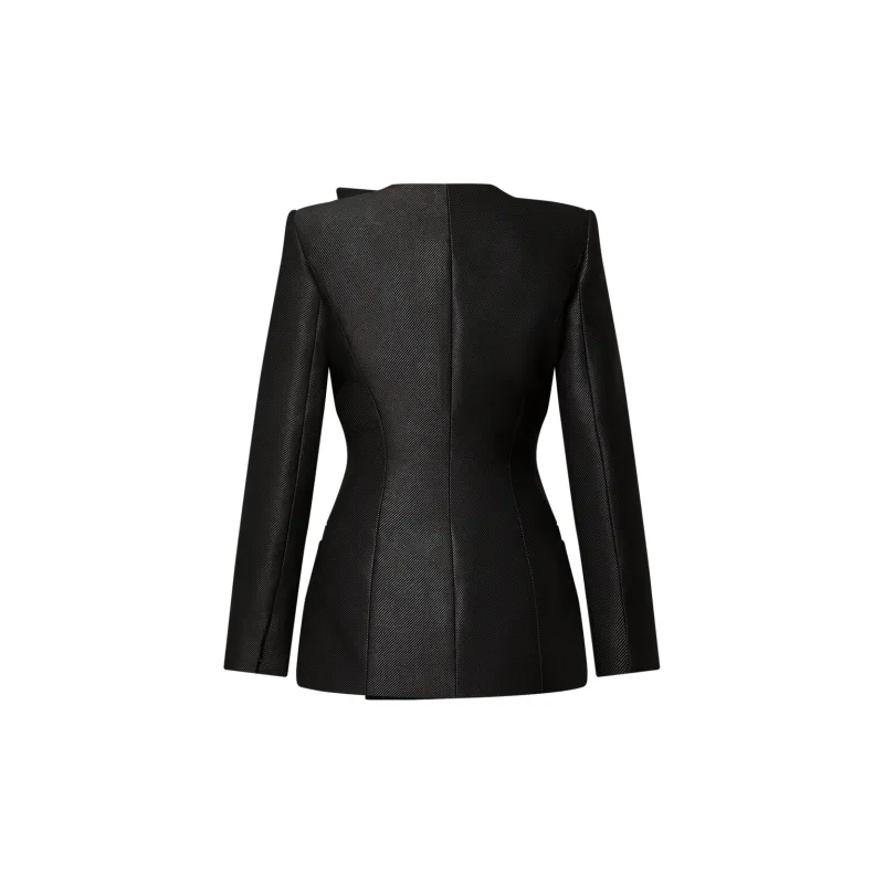 LOUIS VUITTON Asymmetrical Twill Blazer-1