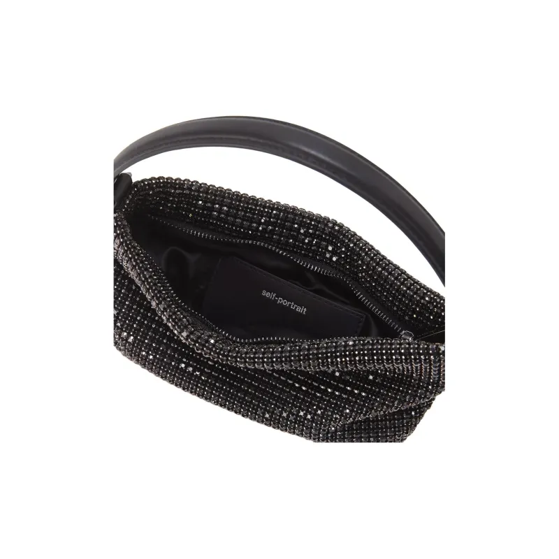 Self portrait Embellished Small Hobo Bag-3