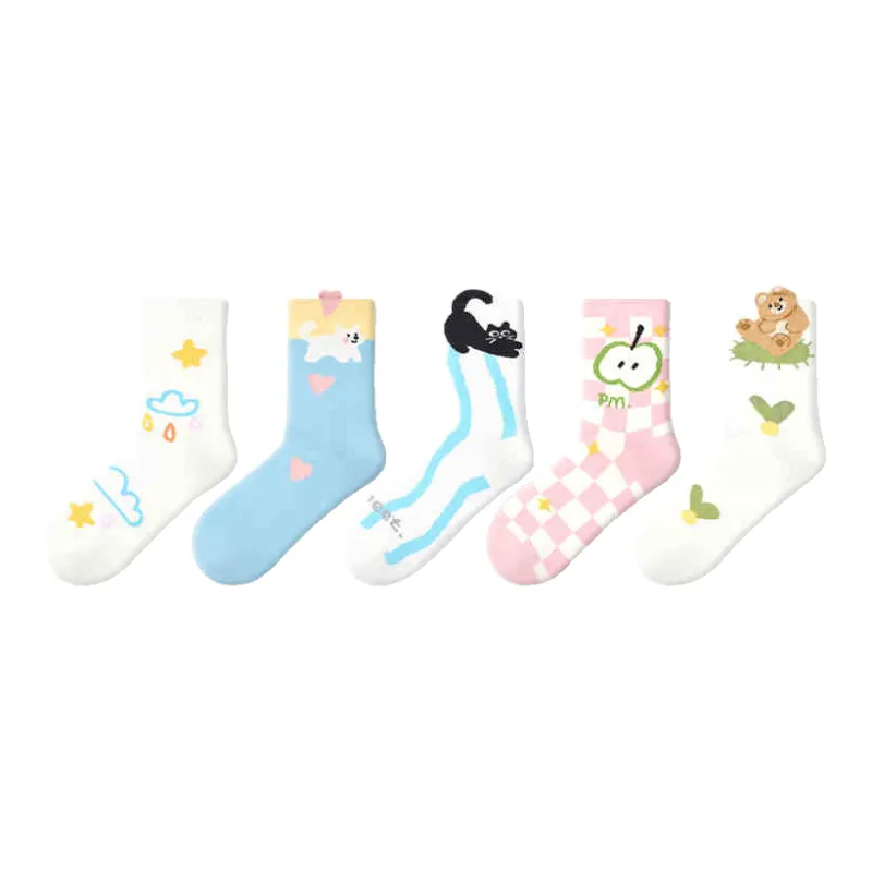 Primeet Mid Calf Socks Women's 5 Pack-6