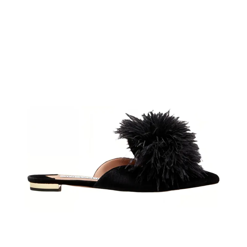 AQUAZZURA Flat Shoes Women's Black-1