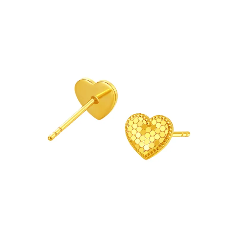 ZHOU LIU FU 18K Gold Stud Earrings Women's-2