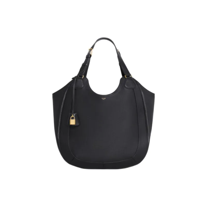 CELINE Calfskin Handbag Women's Black-0