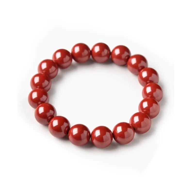 Cuizu Reconstructed Cinnabar Bracelets Unisex-0