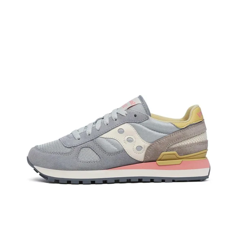 Saucony Shadow Original Anti Slip Wear Resistant Low Top Running Shoes Women's Gray-0