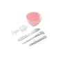 White Four-Piece Set+Nordic Pink Facial Mask Bowl