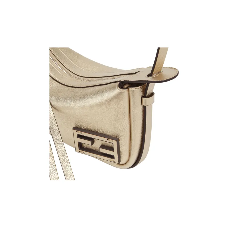 FENDI Calfskin Handbag, Shoulder Bag Mini Women's Gold-4