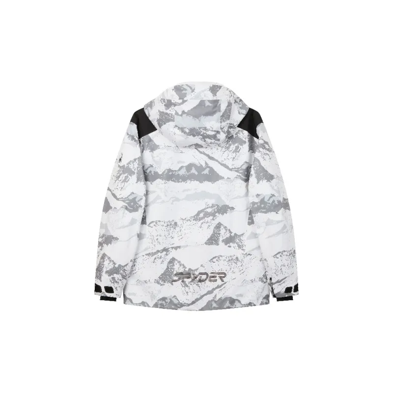 SPYDER Ski Top Unisex White Snow Mountain Pattern-1