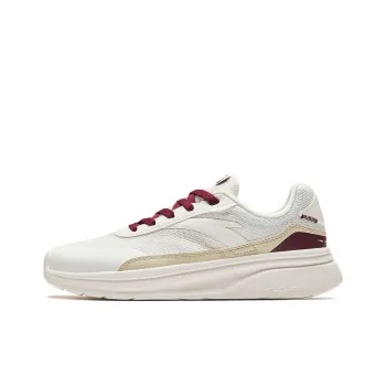 Anta Walker Wear resistant Non slip And Breathable Low Top Casual Shoes Men's White Red