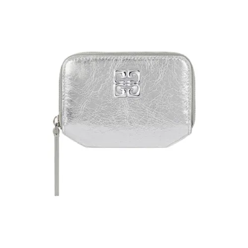 Givenchy 4G Calfskin Wallet Women's Light Silver
