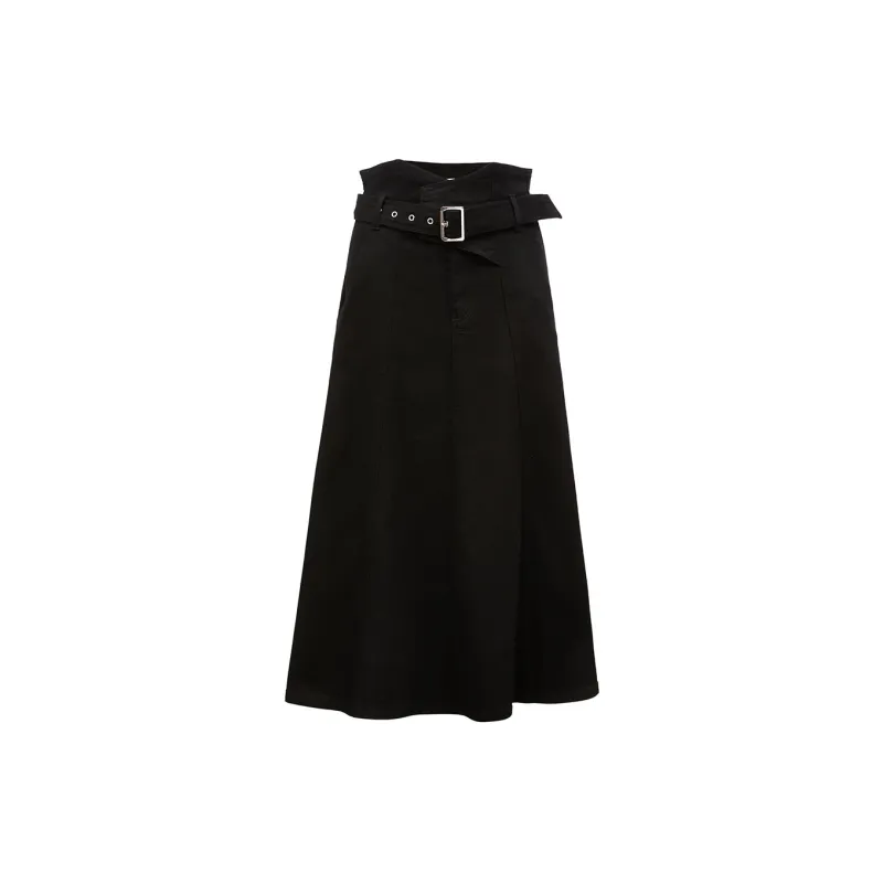 ONLY Casual Long Skirts Women's Black Denim-1