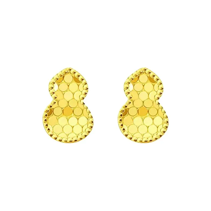 Rhymes Gold Plated Copper Stud Earrings Women's-0