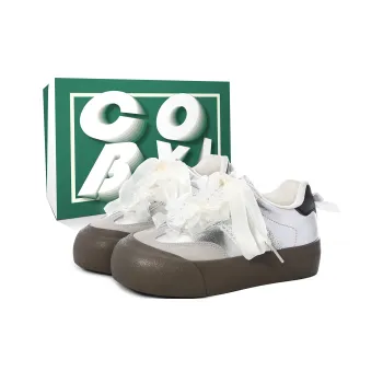 Cob Slip Resistant Lightweight Coverage Low Top Skateboard Shoes Women's Silver