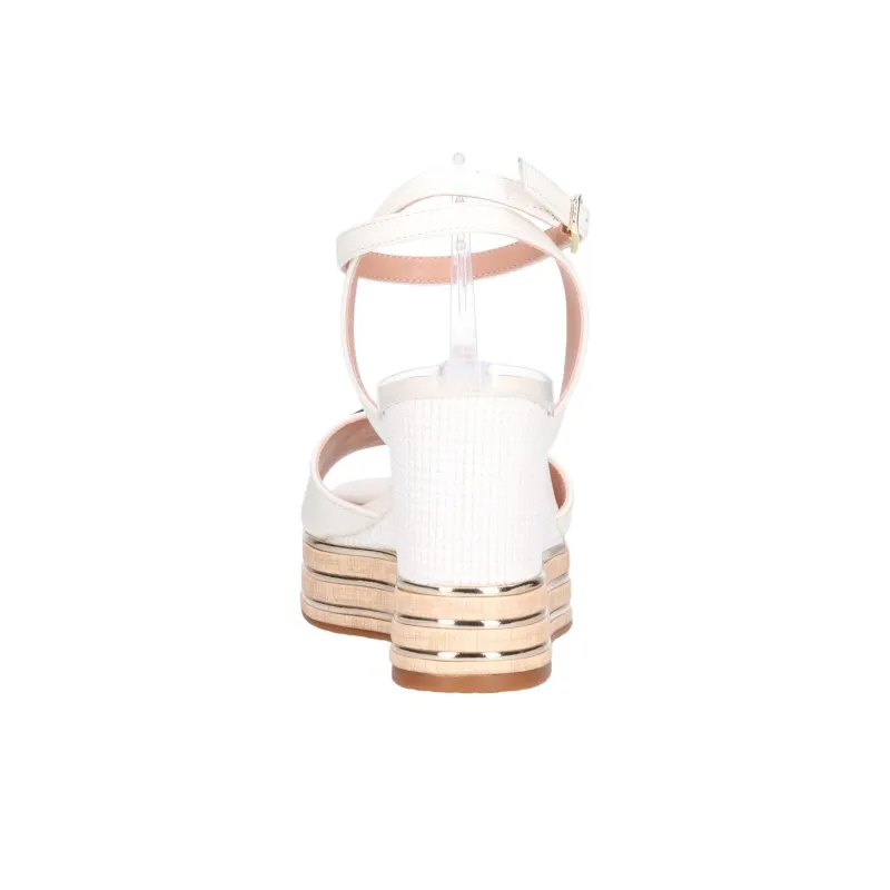 LIU·JO UOMO Karen 01 One Strap Sandals 10cm Women's White-3