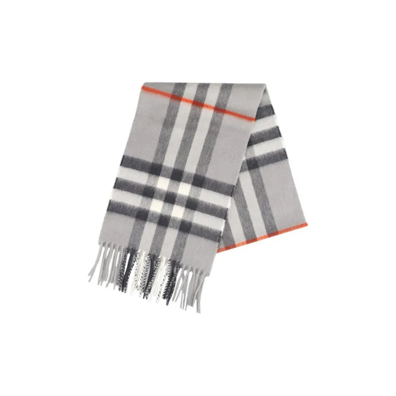 Burberry Cashmere Knit Scarves Kids' Gray-2