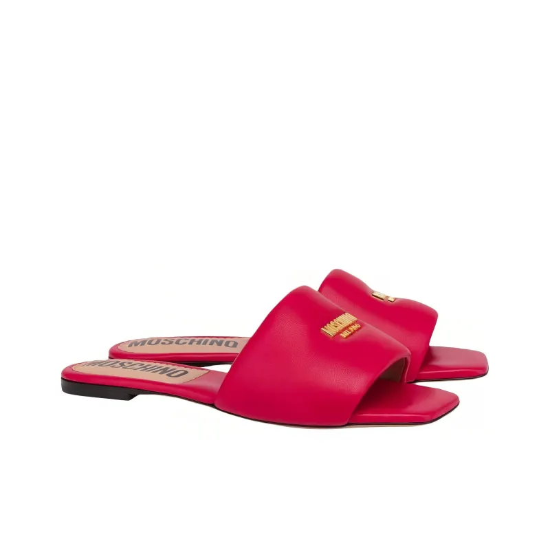 MOSCHINO Slide Slippers Women's Red-2