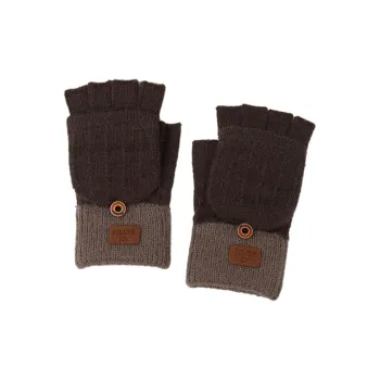 Mulinsen Cashmere Knit Gloves Unisex Dark Brown