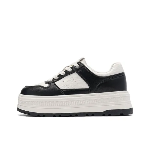 EBLAN Skateboard Shoes Women's Beige Black