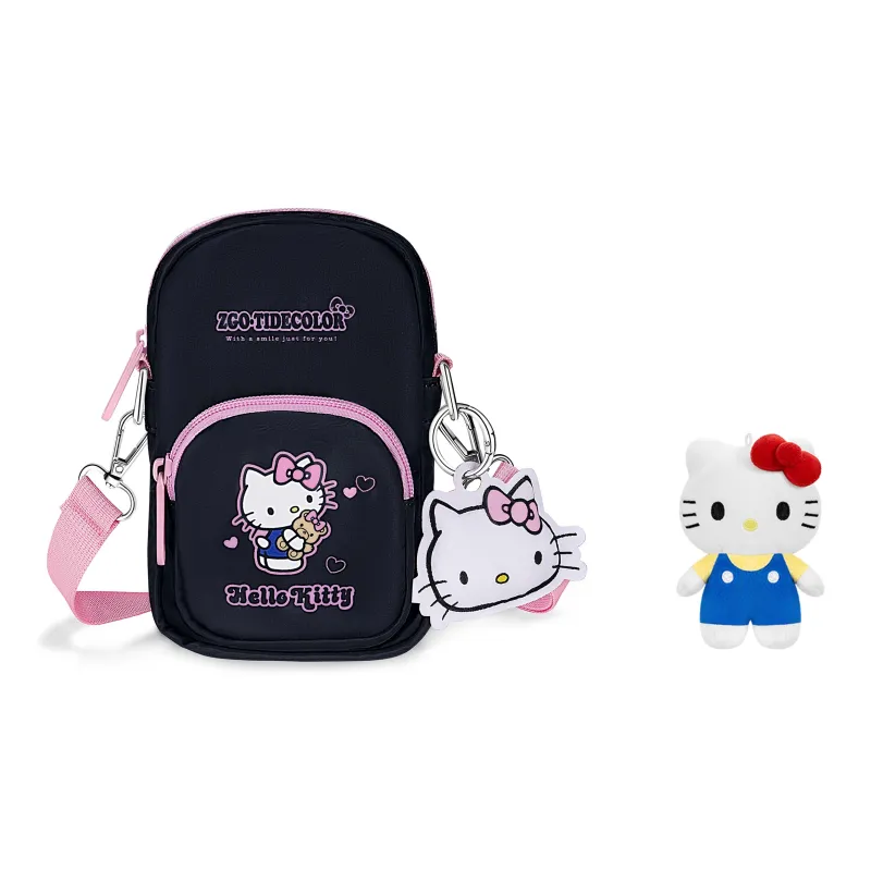 Hello Kitty Sanrio Series Polyester Cell Phone Pouch Crossbody Bags Women's White-19