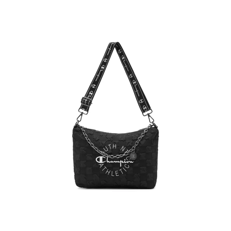 Champion Fabric Shoulder Bag Small Size Unisex Light Blue/Dark Gray/Ecru/Black-22