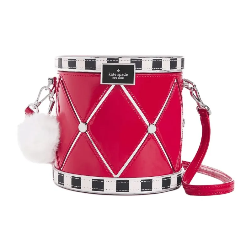 Kate Spade Patent Leather Shoulder Bag Crossbody Bag Women's Red-0