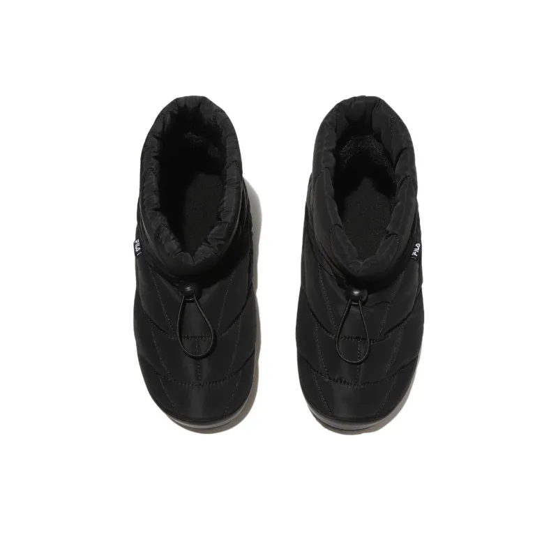 FILA Wear Resistant Slip Resistant Short Snow Boots Unisex Black-3
