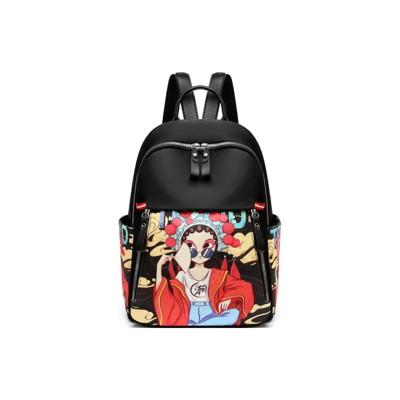 DALO Oxford Backpack Women's Red/Green/Black/Pink-4