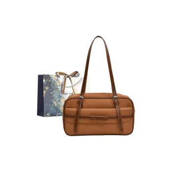 Iman's House PU & Matte Bowling Bag Shoulder Bag Women's Brown/Coffee/Gray/Black