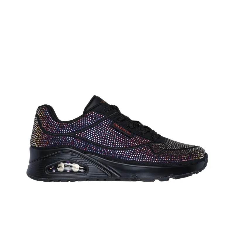 Skechers Uno Anti Slip Wear Resistant Low Top Casual Running Shoes Women's Black-1