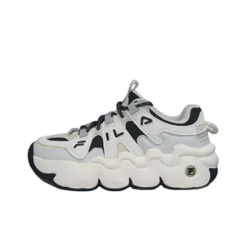 FILA Panini Cushioning Low Top Vintage Basketball Shoes Women's White Black
