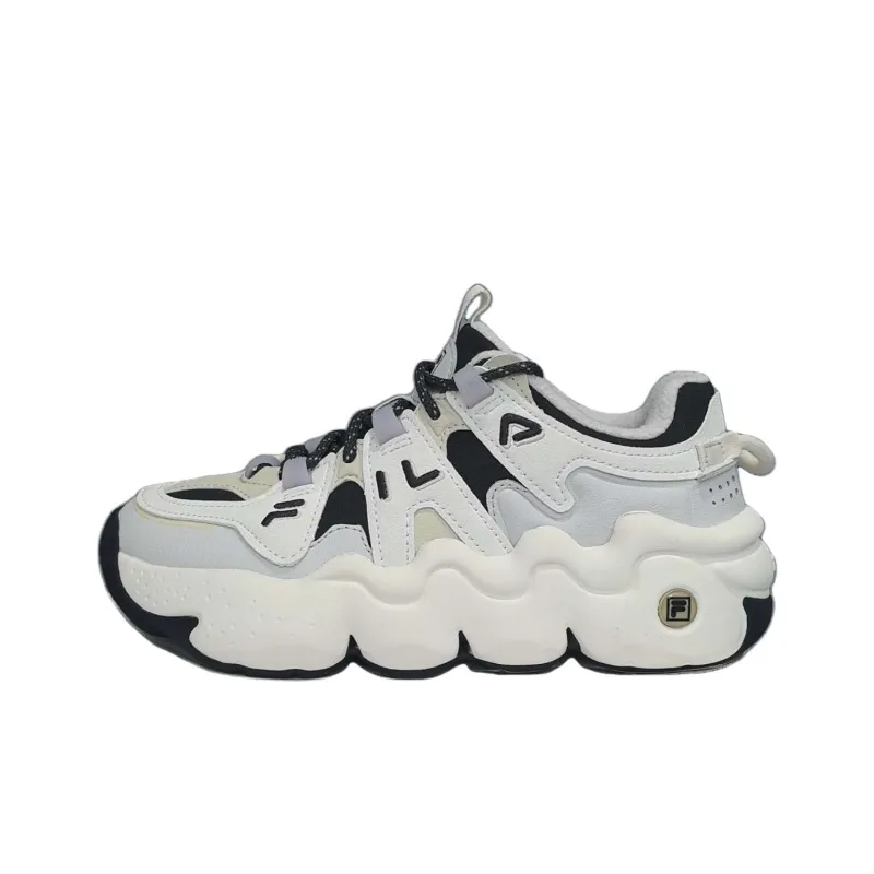 FILA Panini Cushioning Low Top Vintage Basketball Shoes Women's White Black-0