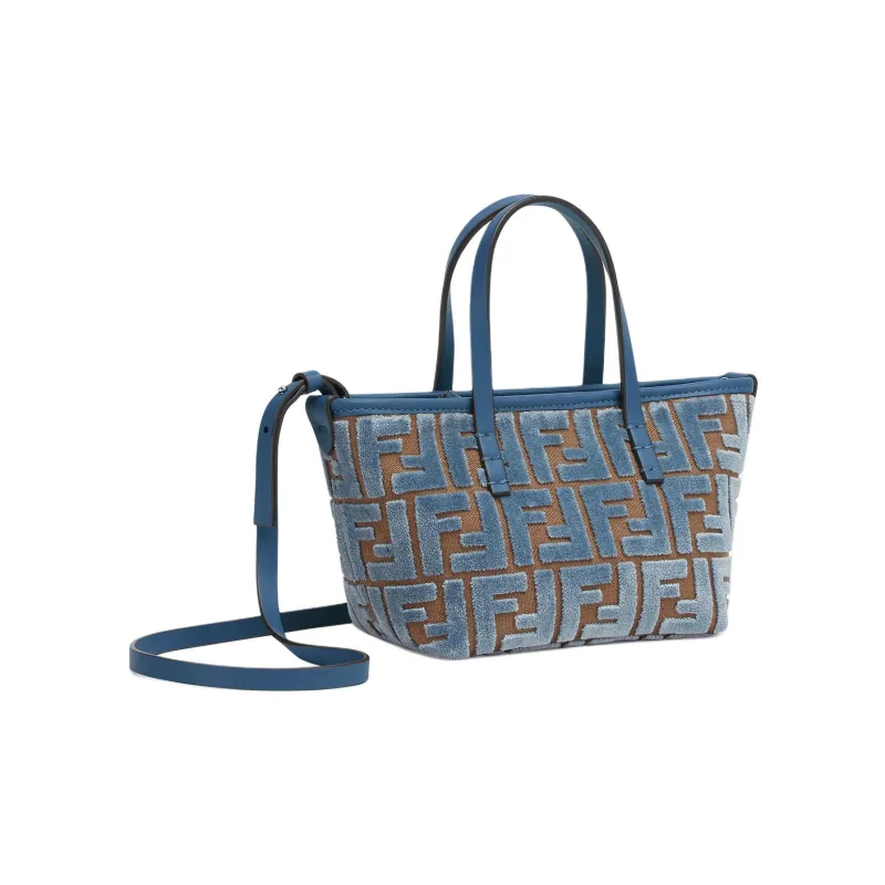 FENDI Polyester Tote Bag Shopping Bag Shoulder Bag Crossbody Bag Handbag Mini Women's Light Blue-1
