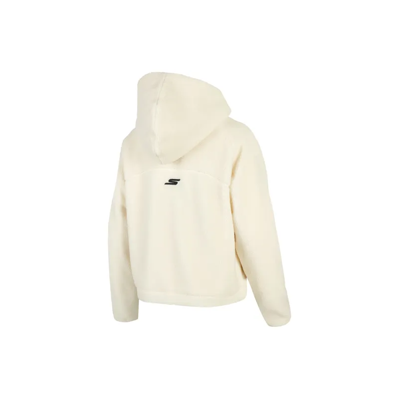 Skechers Velvet feel Coat Women's Pearl White-1