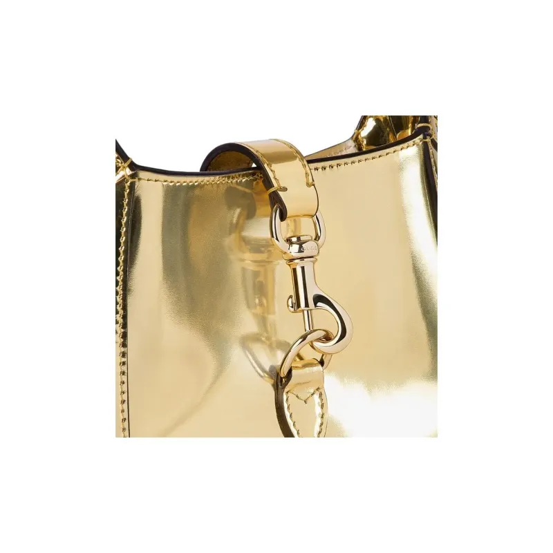 GUCCI Leather Crossbody Bag, Shoulder Bag Women's Gold-6