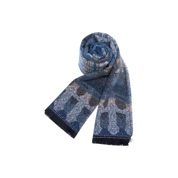 Narandu Polyester Knit Scarves Women's Blue Gray