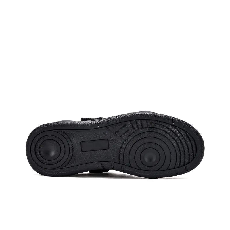 JEEP SPIRIT Slip-Resistant Water-Resistant Wear-Resistant Height-Increasing Low-Top Skateboard Shoes Men's Black-5