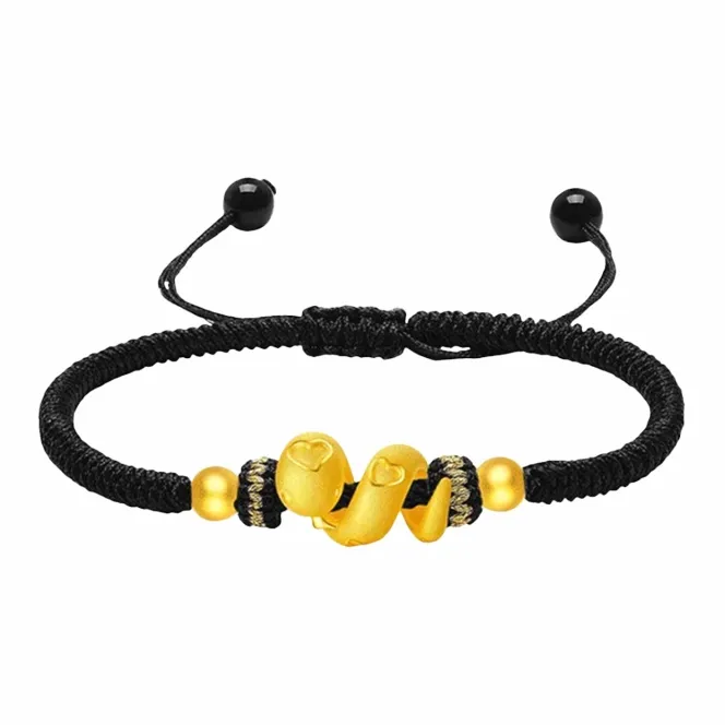 Muyan Alloy Heart Coiled Snake Bracelet Unisex-1