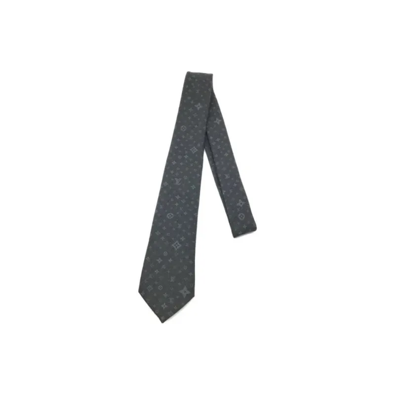 LOUIS VUITTON Silk Ties Men's Black-2