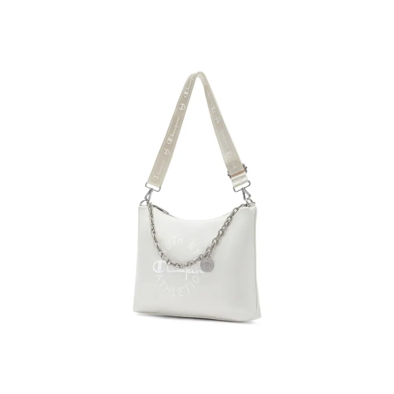 Champion Fabric Shoulder Bag Small Size Unisex Light Blue/Dark Gray/Ecru/Black-15
