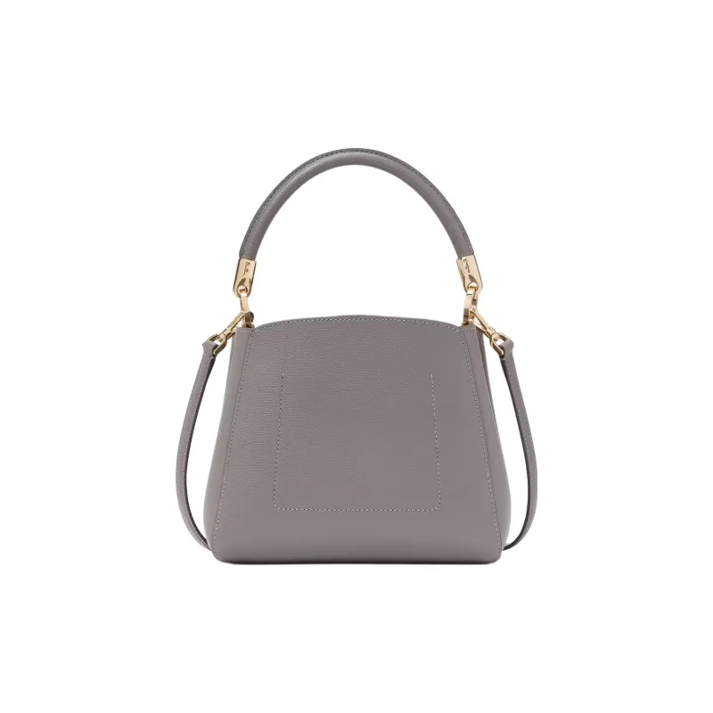 Kate Spade Grain Leather Shoulder Bag, Crossbody Bag, Handbag Small Size Women's Wild Rabbit Gray-2