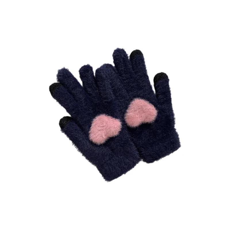 Mulinsen Polyester Knit Gloves Women's Pink-4