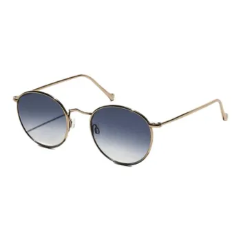 MOSCOT Metal Round Sunglasses Men's Gold