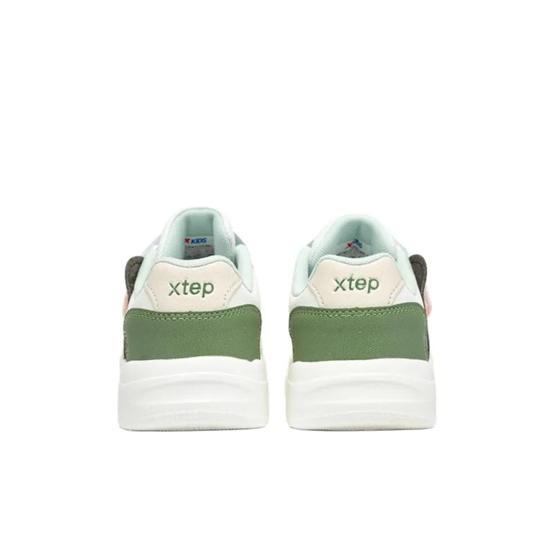 XTEP Anti Slip Wear Resistant Low Top Kids Lifestyle Shoes White Children Aged 3 7 Years Old-3